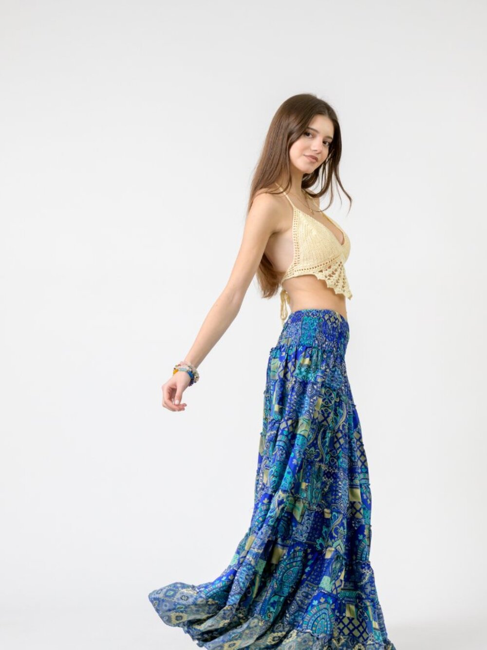 22.) Rhea Layered Print Ruffle Skirt (Assorted) - Picture 5 of 15